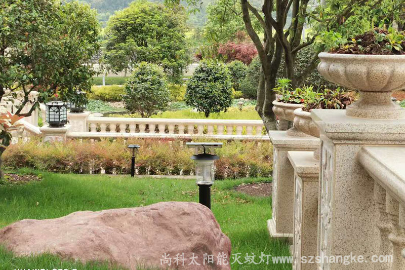 浙江溫州高檔小區太陽能室外殺蚊燈效果圖片